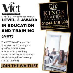 VTCT Level 3 Education Training Course Kings Academy North Wales