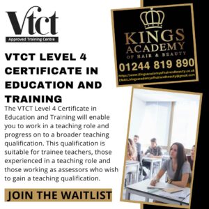 VTCT Level 4 Education Training Course Kings Academy North Wales